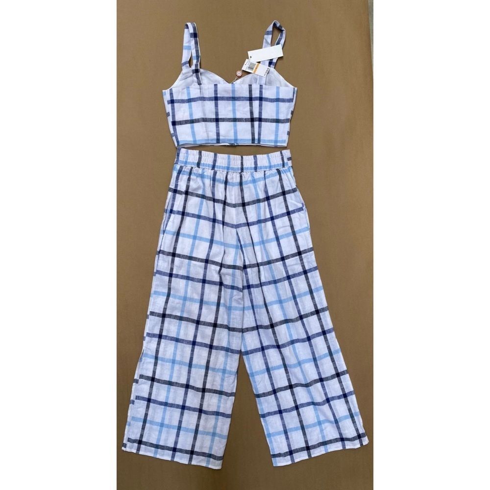 Red Carter Linen Plaid Set - Picture 7 of 7